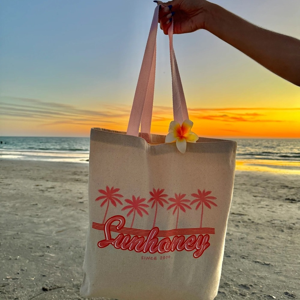 SUNHONEY RETRO PALM TOTE BAG